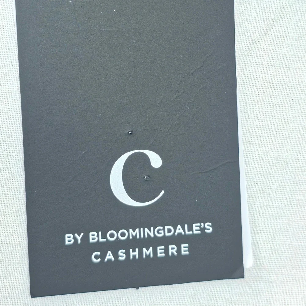 C by Bloomingdale's Women Cashmere Wrap O/S Charcoal Pointelle Scarf Cozy Winter